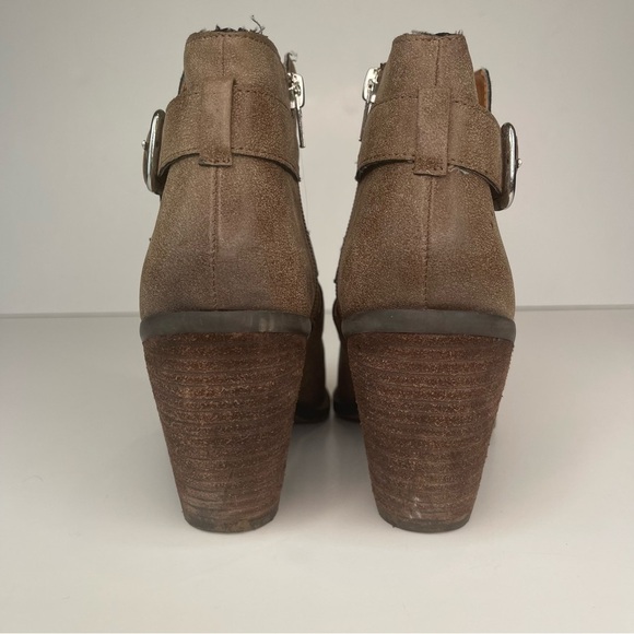 Dolce Vita Colten Brown Buckle Stacked Heeled Boots 7 - Picture 8 of 15